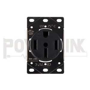 SRP9002 30 Amp, 125 Volt, Flush Mounting Receptacle, Straight Blade, Industrial Grade, Grounding, For Recreational Vehicles