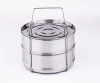 Stackable 2 Tier Stainless Steel Pans
