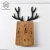 Import Staghorn clock creative wooden wall table decoration table Nordic wind quiet clock real wood simplicity wall clock from China