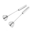 Stainless steel semi-automatic egg beater kitchenware baking tools rotating egg whisk