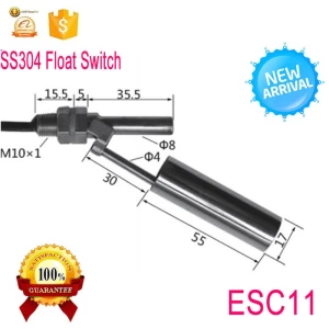 Stainless steel Side mount magnetic float level switch M10*1 SS304