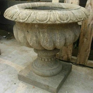 stone flower pot, garden flower pot, stone vase