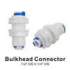 Straight Bulkhead Connector 1/4-Inch Quick Fittings Connection for Water Filters and RO Reverse Osmosis Systems