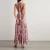 Import Summer Sexy Women Long Dress Custom Open Back Floral Print Cotton Voile Maxi Dress from China