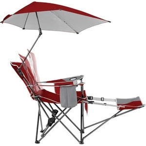 Suntour 3-Position Recliner Chair with Removable Umbrella and Footrest