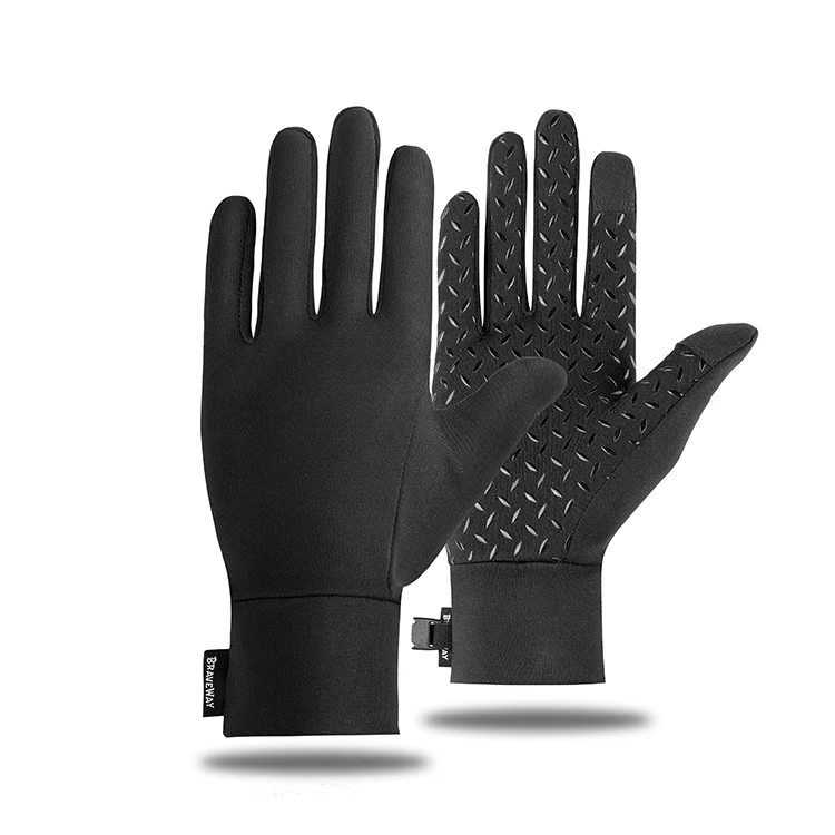 Suntour windproof waterproof non-slip touch screen sports running gloves for adults