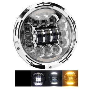 Super Bright DRL high low beam Halo Angel Eye 12V 24V Round Auto Daymaker Round 7 Inch Led Headlight for 4x4 offroad