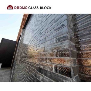 super white glass block for building project / hot sale luxury glass brick crystal glass block for Partition Wall