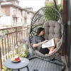 Swinging Egg Shaped Chairs Courtyard Balcony Patio Garden Indoor Outdoor Furniture Swing Hanging Egg Chair