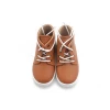Tanned Leather TPR Sole Lace Up Back Strap Boys Sports Shoes