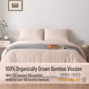 300TC Bamboo Fitted sheet set 100% Organic Bamboo Sheets Cooling Sheets