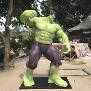 The incredible large outdoor life size hulk statues