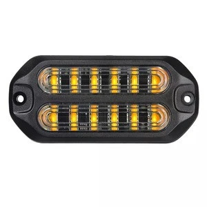 TIR 6 Surface Mount Grille LED Strobe Light for Police  Cars Construction Trucks, Service Vehicles, Plows, Emergency Vehicles