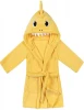 Toddler Kids Cartoon Hooded Plush Robe Animal Pajamas Fleece Bathrobe Children Sleepwear