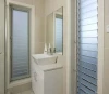 toilet frosting aluminium louver window shutter