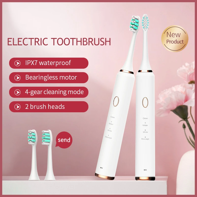 tooth brush automatic electric Waterproof Soft Brush Head Ultra-Sonic Power Whitening Toothbrush Travel Case