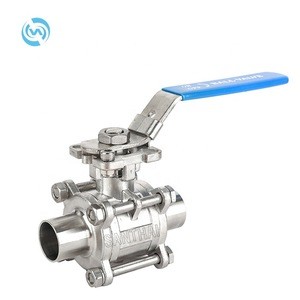 Top Quality Sanitary Stainless Steel 3PC Encapsulated Ball Valve with Manual Handle