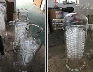 Top quality Space Filled Coil Glass Condenser for chemistry experiment