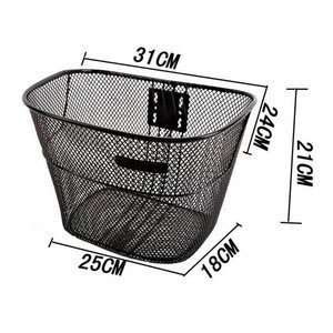 top-selling black bike basket steel wire/good quality strong bicycle front basket