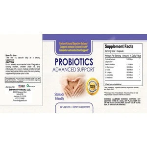 Totally Products No. 1 Probiotics Advanced Support 60 Capsules Digestive Balance Gastrointestinal Support