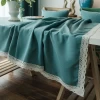 trendy tablecloths Solid American tablecloth with lace 90X90cm