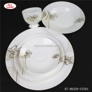 Turkish dinnerware with gold rimmed