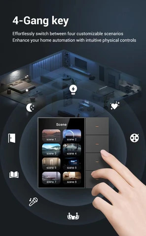 Buy Tuya Zigbee Smart Home 3.5 Inch Lcd Wireless Remote Control Wall ...