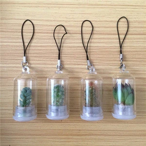 UCHOME 2019 new arrival Promotion gift plant baby keychain/pet cactus keyring/christmas baby tree