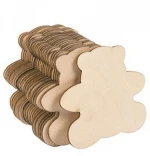 Unfinished Wood Cutout - 24-Pack Dinosaur Shaped Wood Pieces for Wooden Craft DIY Projects, Gift Tags, Home Decoration