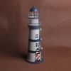 unique design metal crafts nautical style Iron lighthouse LED light for home decoration