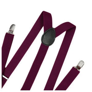 Unisex Clip on Suspender Elastic Y-Shape Back Formal Adjustable Braces belt