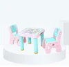 Updated Kids Writing Play Party Furniture Kindergarten Study Plastic Children Chairs Tables Set