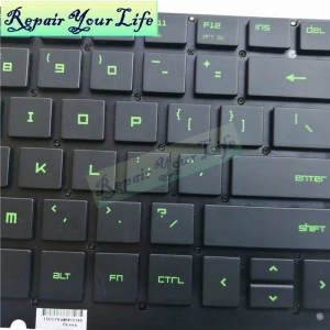 US English language laptop keyboard for Razer rz09 RZ09-0130 RZ09-0102 11401547-00 black with green words keyboard fashionable