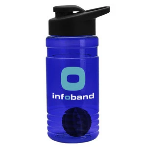 USA Made 20 oz. Tritan Shaker Bottle With Drink-Thru Lid - BPA-free, features a mixing ball and comes with your logo