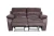 Import USA Stock Classic and Traditional Top Grain Leather Sofa Set Loveseat with Overstuff Armrest/Headrest, 2 Seater, Brown from USA