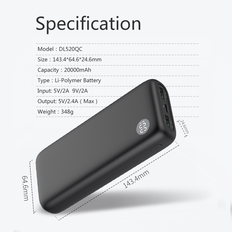 Buy Usb-c Port Input+output Power Bank Charger 20000mah Powerbanks from ...