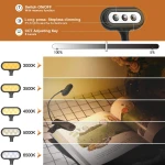 USB Rechargeable Dimmable Reading Light Flexible Clip 14 LED Book Light Portable for Kindle, Tablet, Music Stand, Magazine