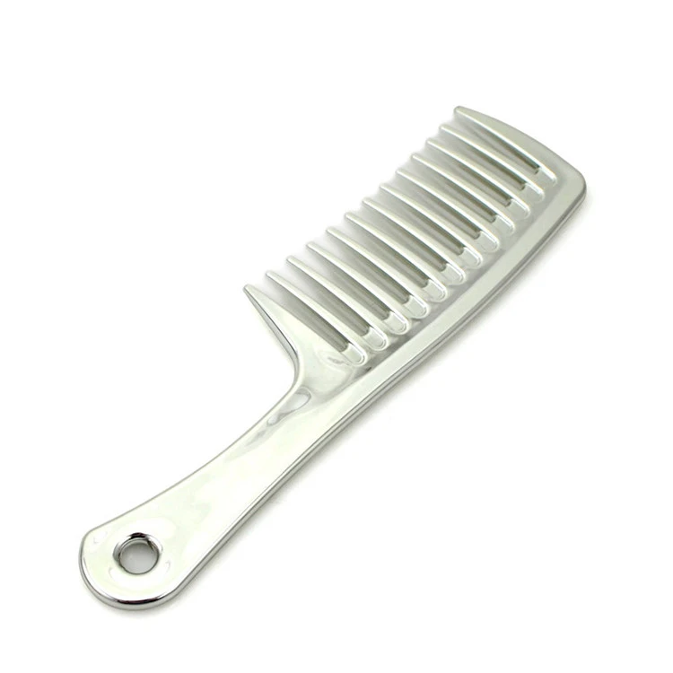 Uv Wide Teeth Shiny Common Mens Plastic Hair Comb With Private Label