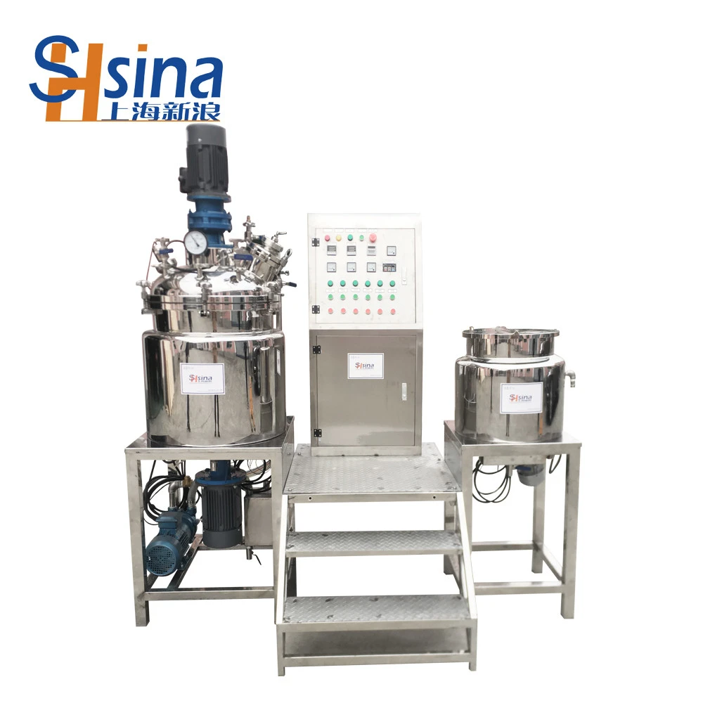 vacuum lotion/ paste/ cream Stainless steel factory or lab using chemical machine emulsifying ointment mixing equipment