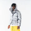 Vintage Plain Color Puff Windbreaker Jacket Winter for Man Hip Hop Streetwear Zip Up Track Casual Clothing
