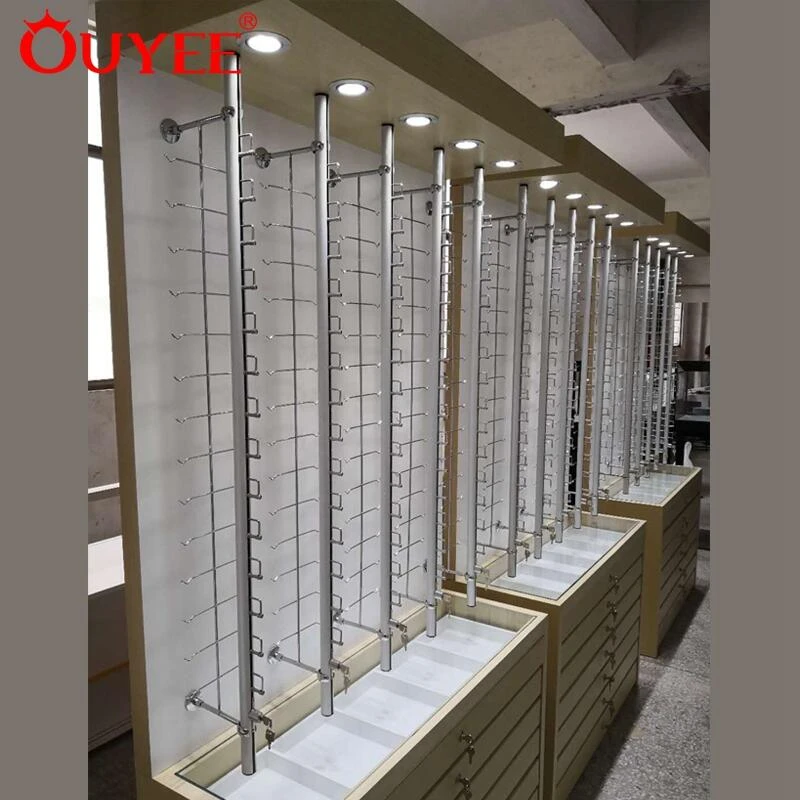 wall mount eyeglass display eye glasses showcase optical shop interior design