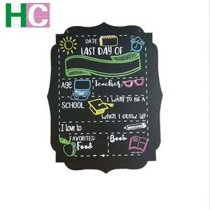 Wall Mounted Chalkboard Blackboard Bulletin Board for Home, School and Office, Wood Frame Chalkboard with  Eraser