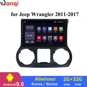 wanqi 2G ROM 32G RAM Android 9 car dvd multimedia player radio video Stereo gps navigation system For Jeep Wrangler 2011-2017