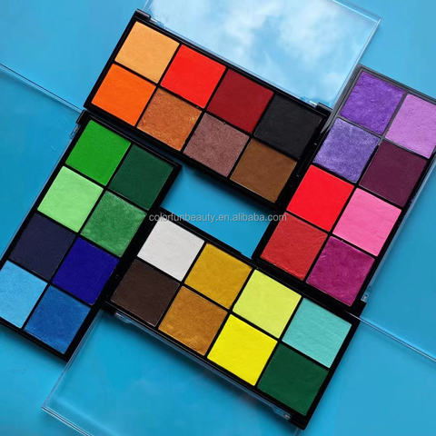 Buy Water Activated Halloween Makeup Face Paint Rainbow Split Cake ...