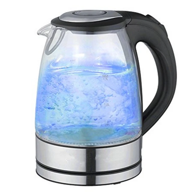 water kettle glass tea kettle with infuser pyrex clear glass electric kettle