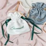 Wedding Gift Bag Thick Silk Necklace Jewelry Bag Esty Hot Sell Eye Mask Drawstring Bag