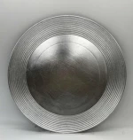 Wedding plates charger plates silver plastic disposable decoration plates for Christmas