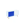 White And Blue MDF Board Nightstands