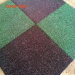 White and colorful EPDM fleck rubber floor tiles for GYM with high density