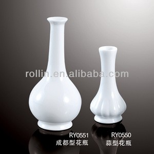 White ceramic porcelain vase flower vase for decoration